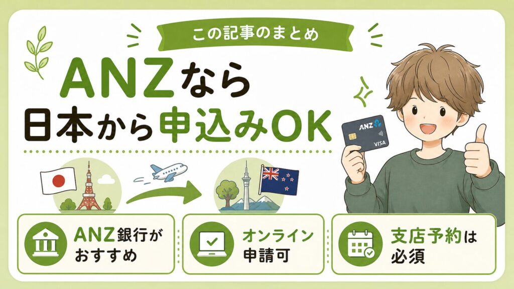 まとめ：ANZ銀行口座を申請しよう！