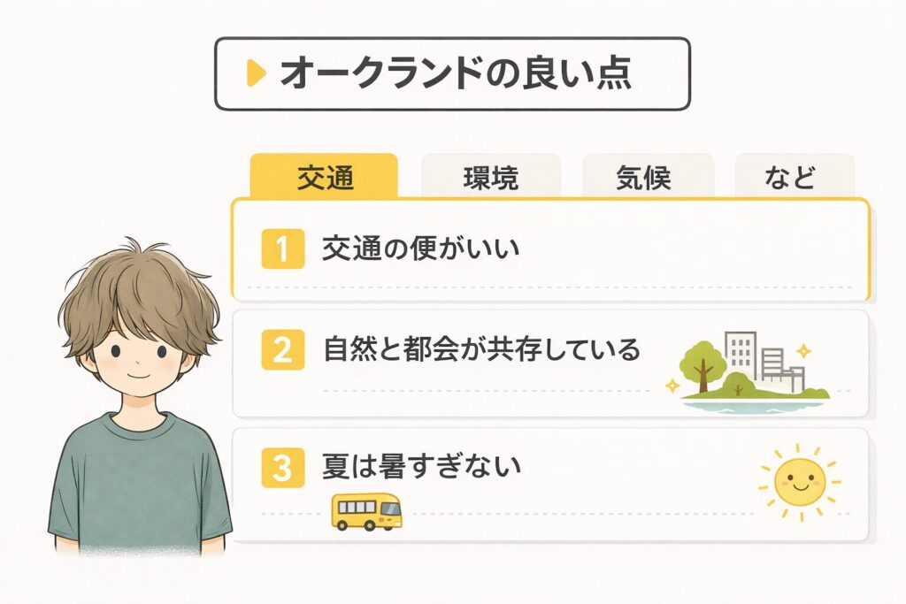 オークランド滞在の良い点