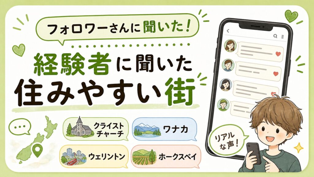 フォロワーさんに聞いた！NZで住みやすい街