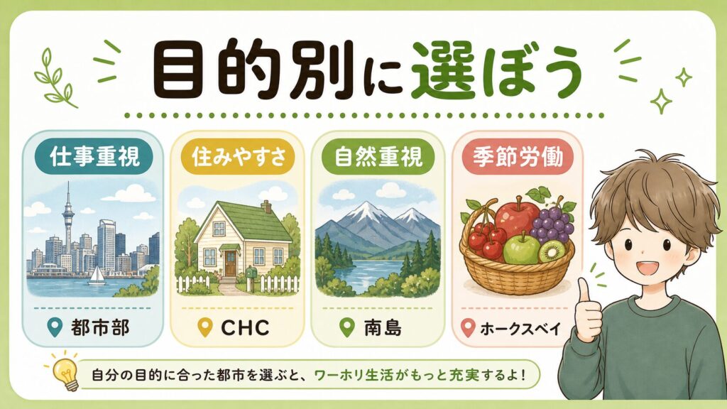 目的別おすすめ都市