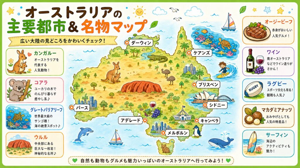オーストラリアの地図