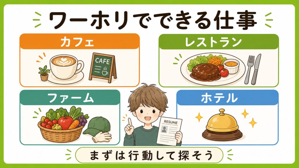 ワーホリでできる仕事
